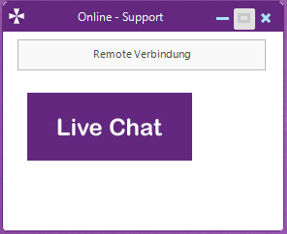 Support Dialog: Live Chat / Offline